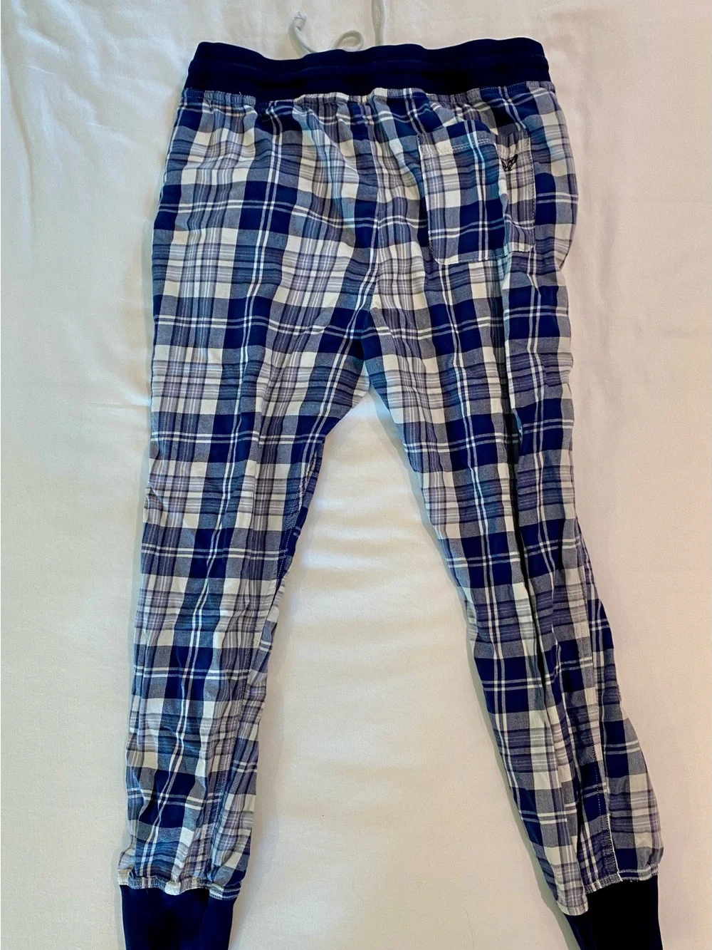 American Eagle Outfitters Blue and White Plaid Lounge Pants - Picture 3 of 3